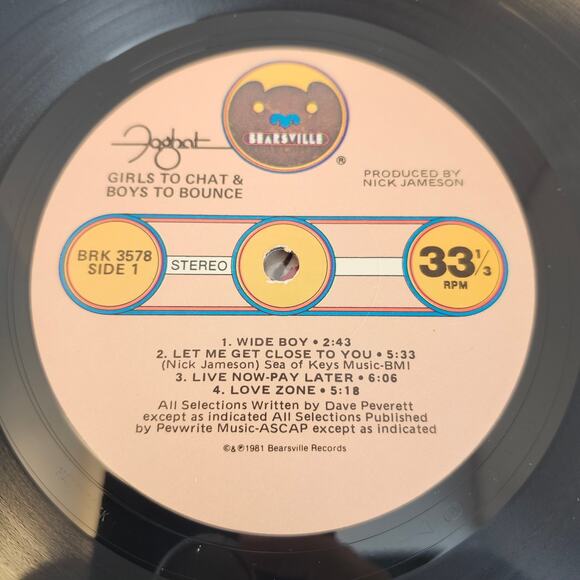 Foghat Girls To Chat & Boys To Bounce Vinyl BRK 3578 Album Record 1981 Pre-Owned - Picture 6 of 7